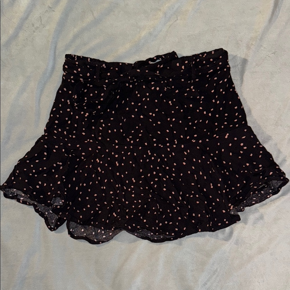 URBAN Romantics Pink and Black Ruffled Skater Skirt